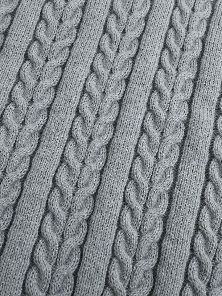 Gideon | Kabelgebreide V-hals Sweater Vest