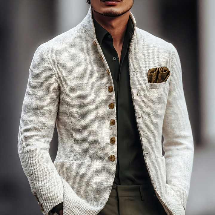 Harold | Verfijnde Effen Gebreide Cardigan
