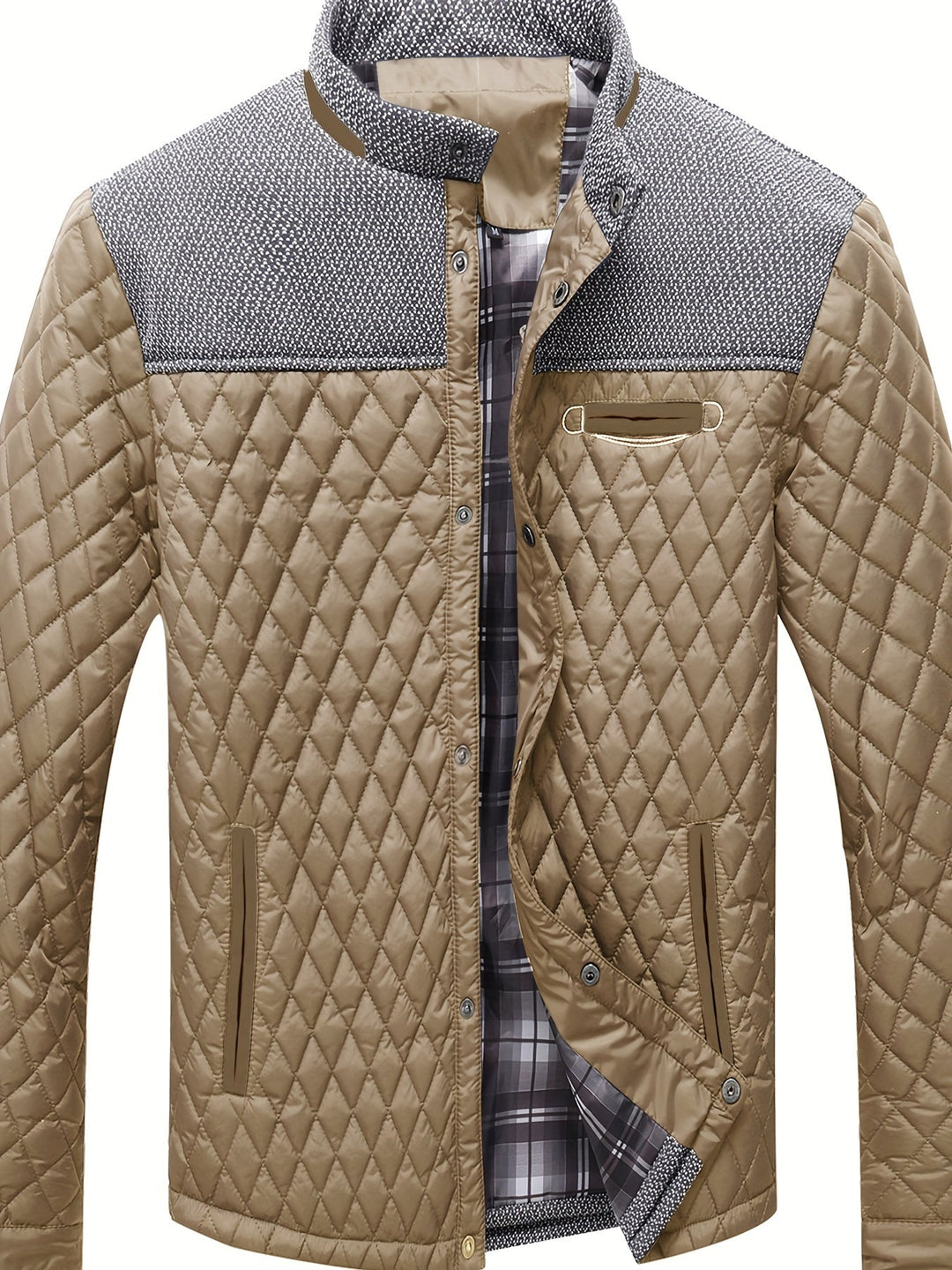Alden | Gequilt Jack met Staande Kraag