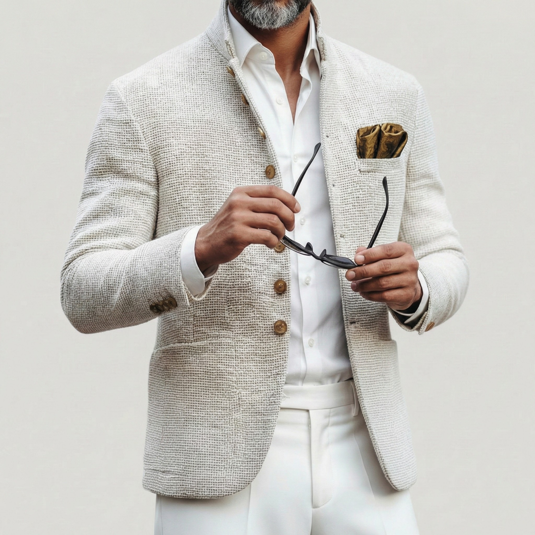 Harold | Verfijnde Effen Gebreide Cardigan