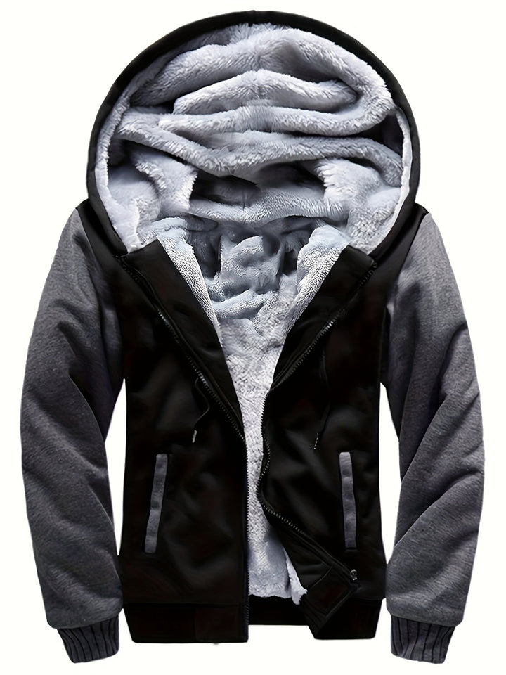 Warme Fleece-jas Met Capuchon Casual - Regular Fit - Alpinor - AP 24 - Essential in Meerdere Kleuren