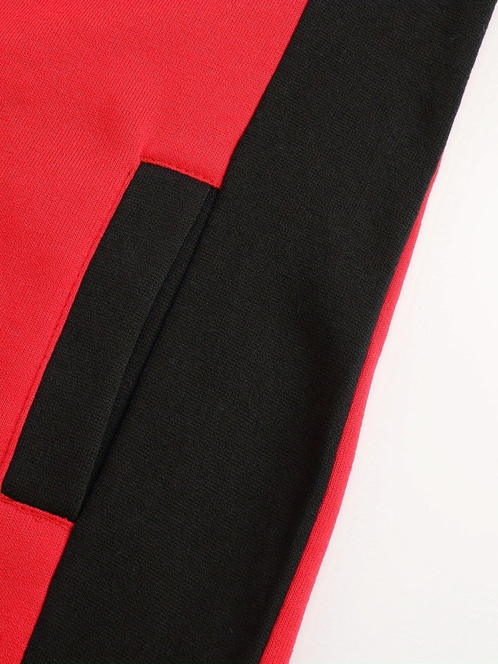 Bryce | Kleurblok Rits-Hoodie Jas