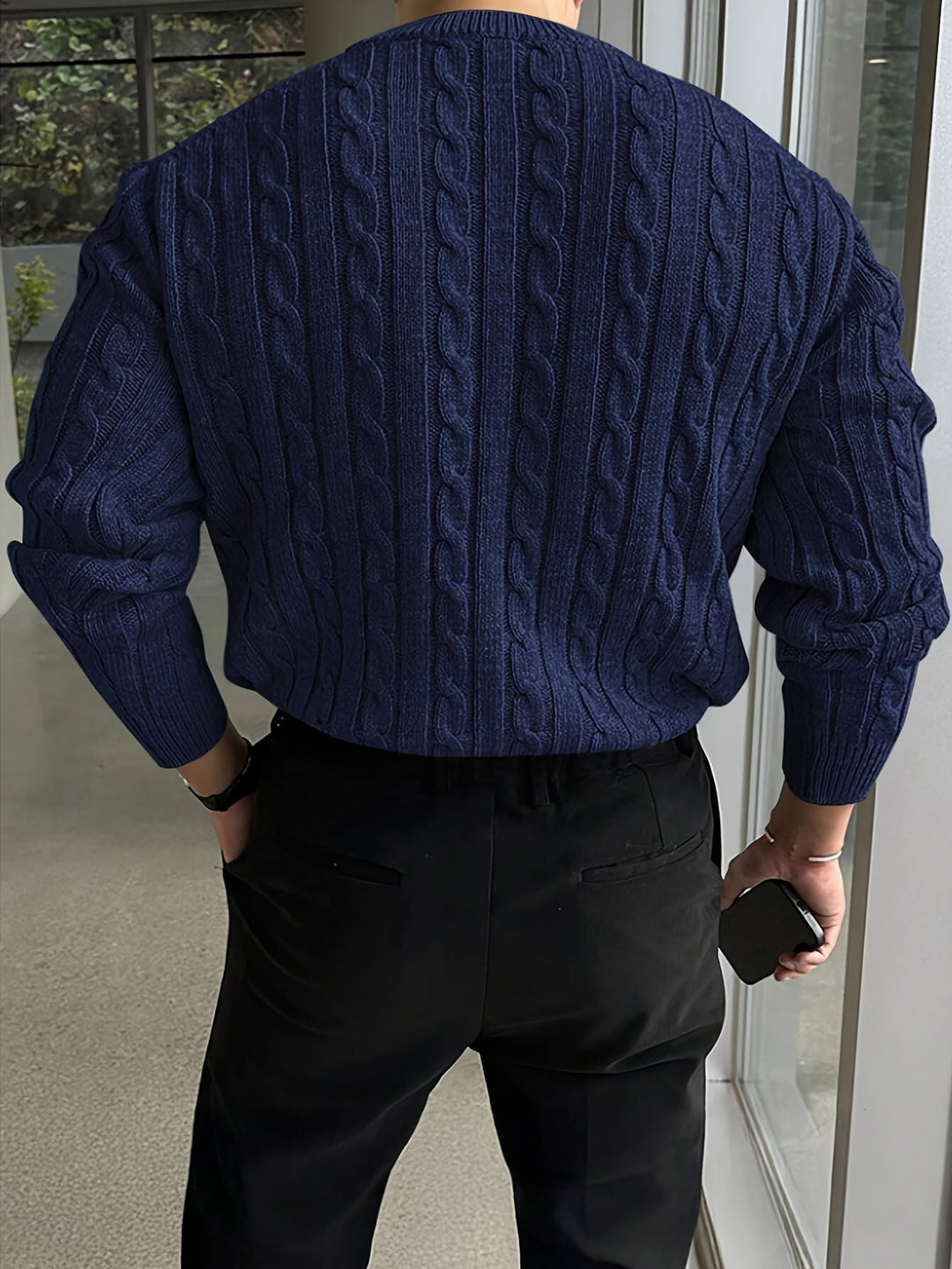 Jonas | Kabelgebreide Crew Neck Trui