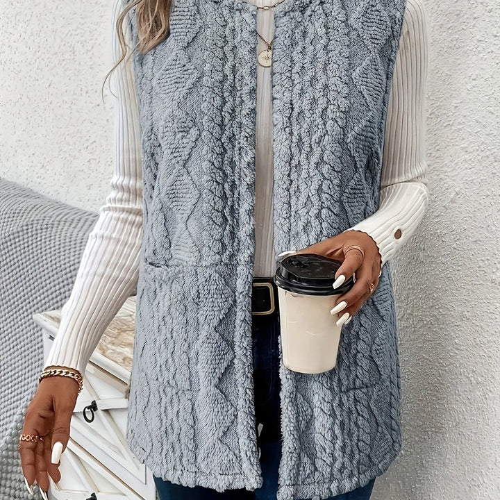 Brenna | Gezellige Textuurloze Mouwloze Vest