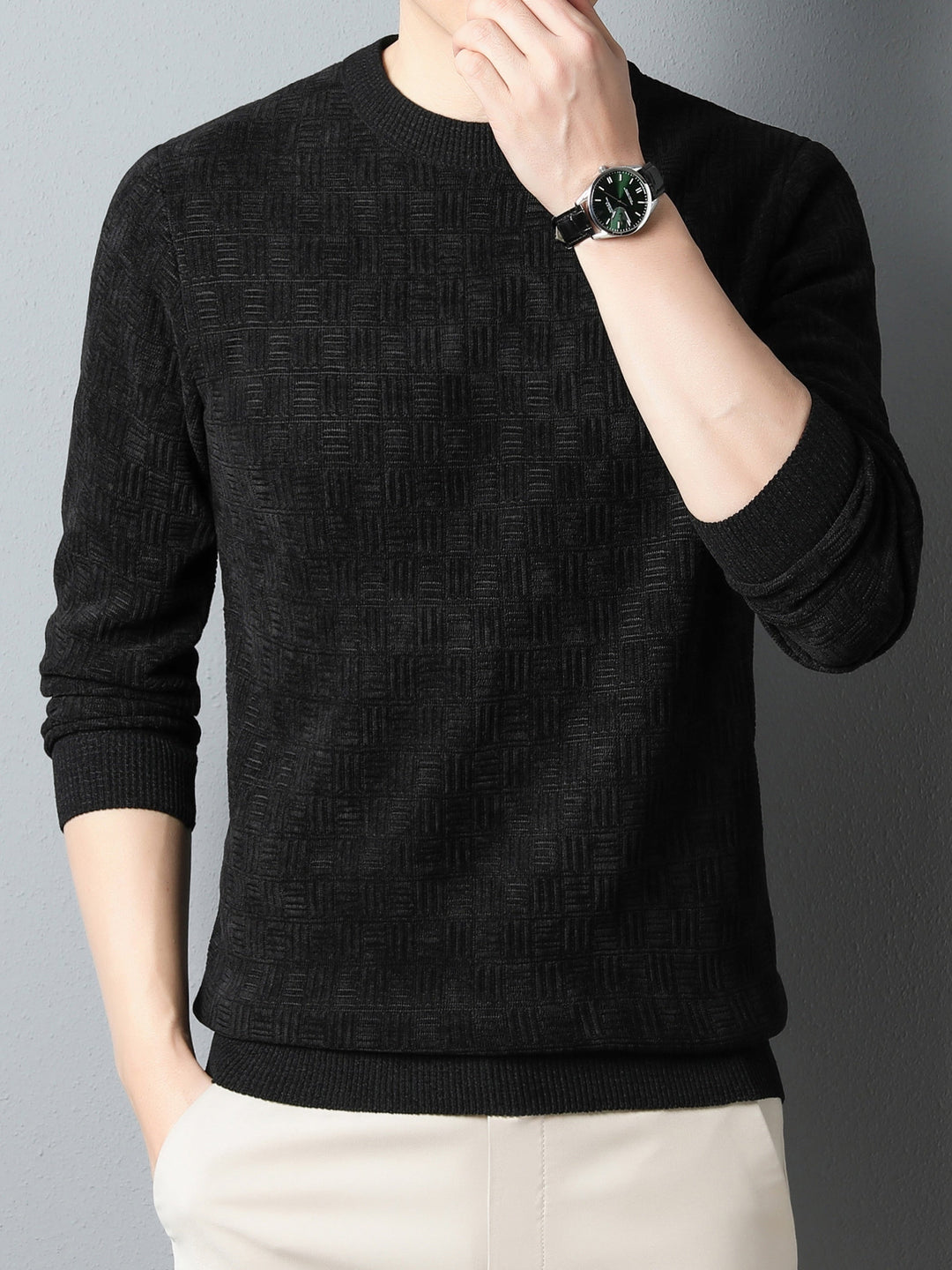Sweater Heren - Warm & Stretchy voor de Winter - Regular Fit - Puento Fortade - TP - Essential