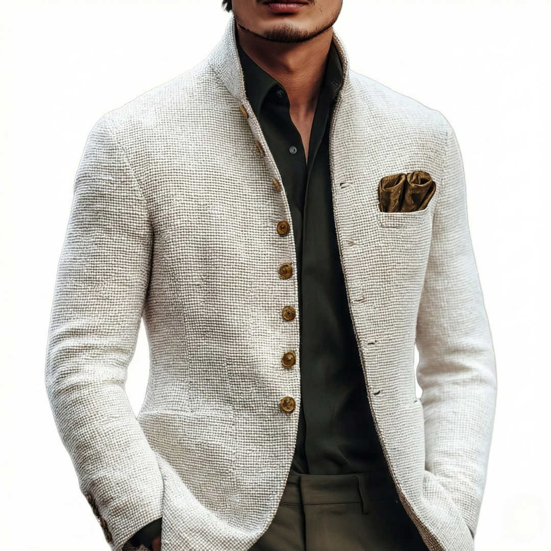 Harold | Verfijnde Effen Gebreide Cardigan