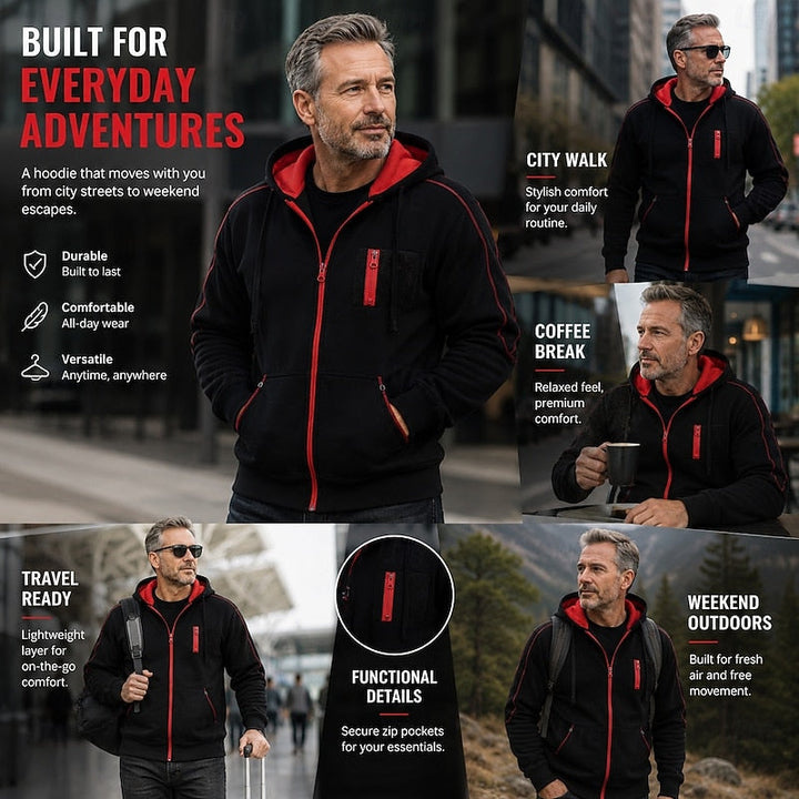 Dorian | Volledige Rits Hoodie Jast
