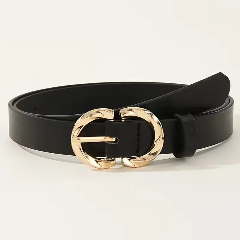 Smalle riem met metalen gespen