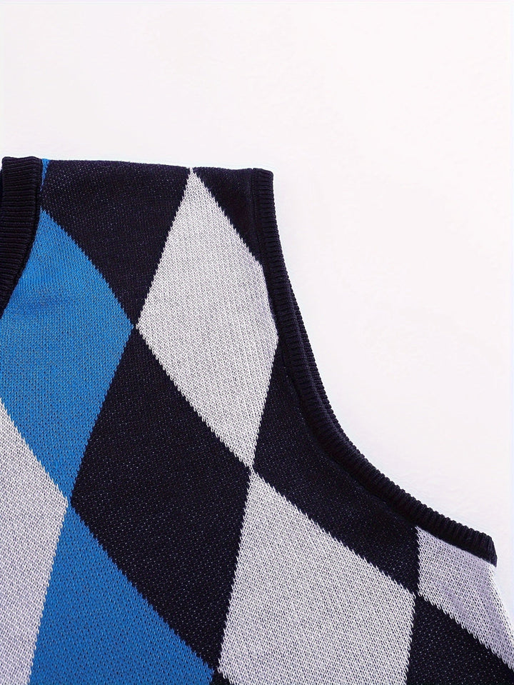 Chandler | Klassieke Argyle Sweater Vest