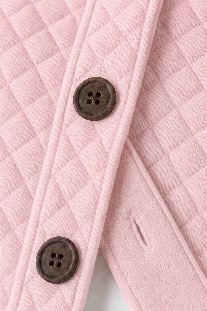 Holdwell – Diamantgequilte Open-Front Cardigan