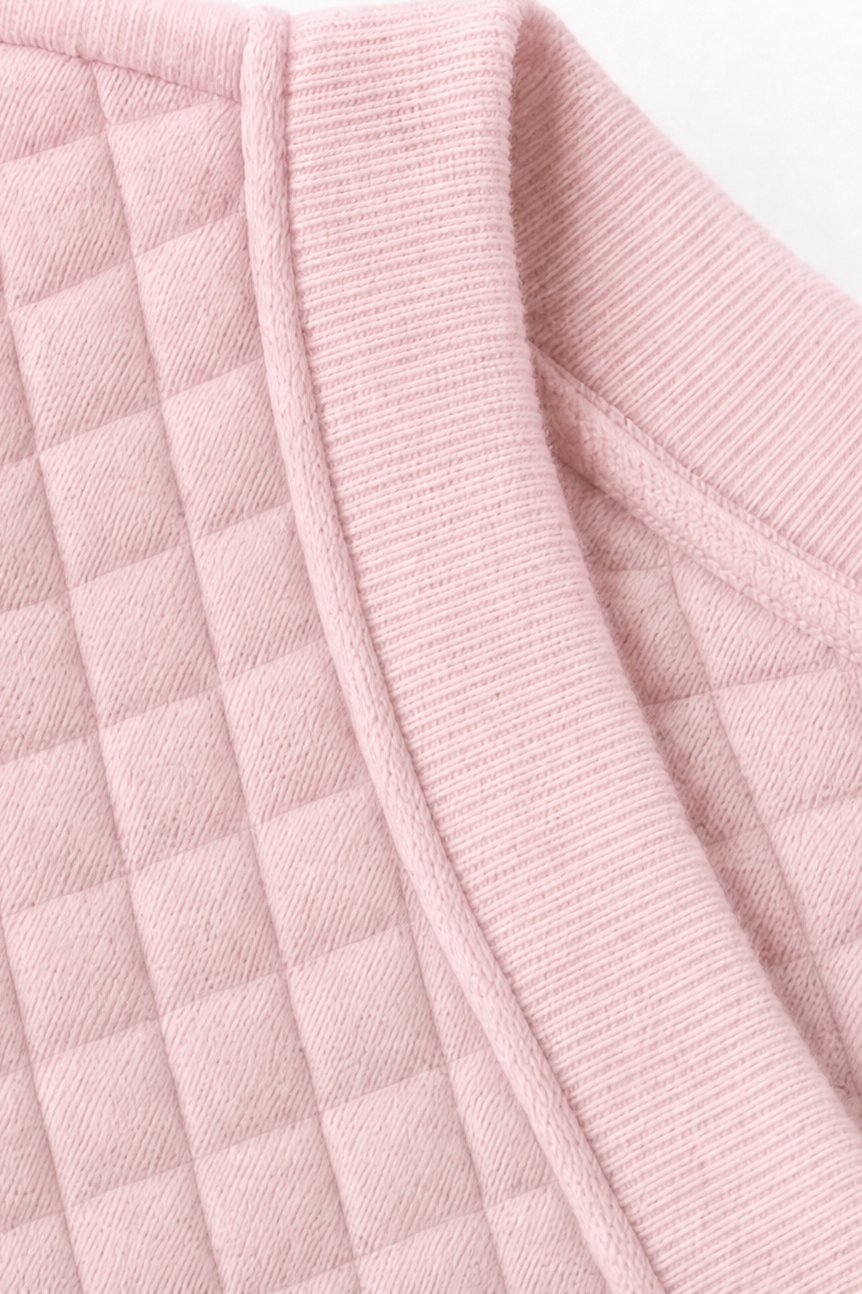 Holdwell – Diamantgequilte Open-Front Cardigan