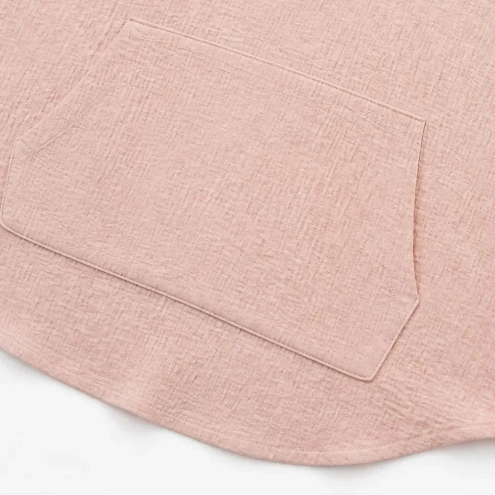 Muslina – Zachte V-hals Hoodie Zomer Top met Kangoeroezak