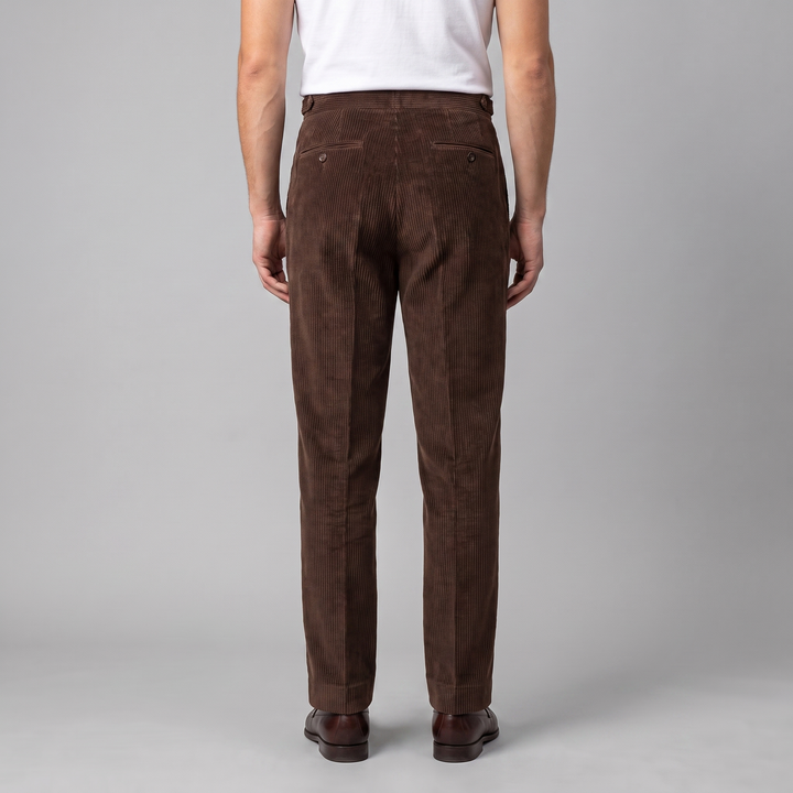 Corduroy Pleated Trousers Heren Klassiek Formeel