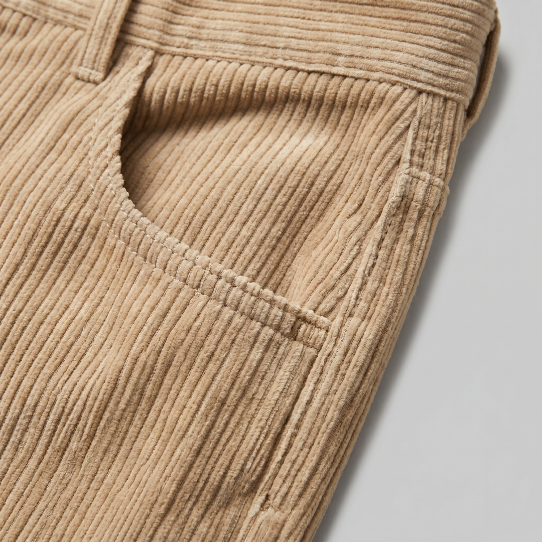 Corduroy Pleated Trousers Heren Klassiek Formeel