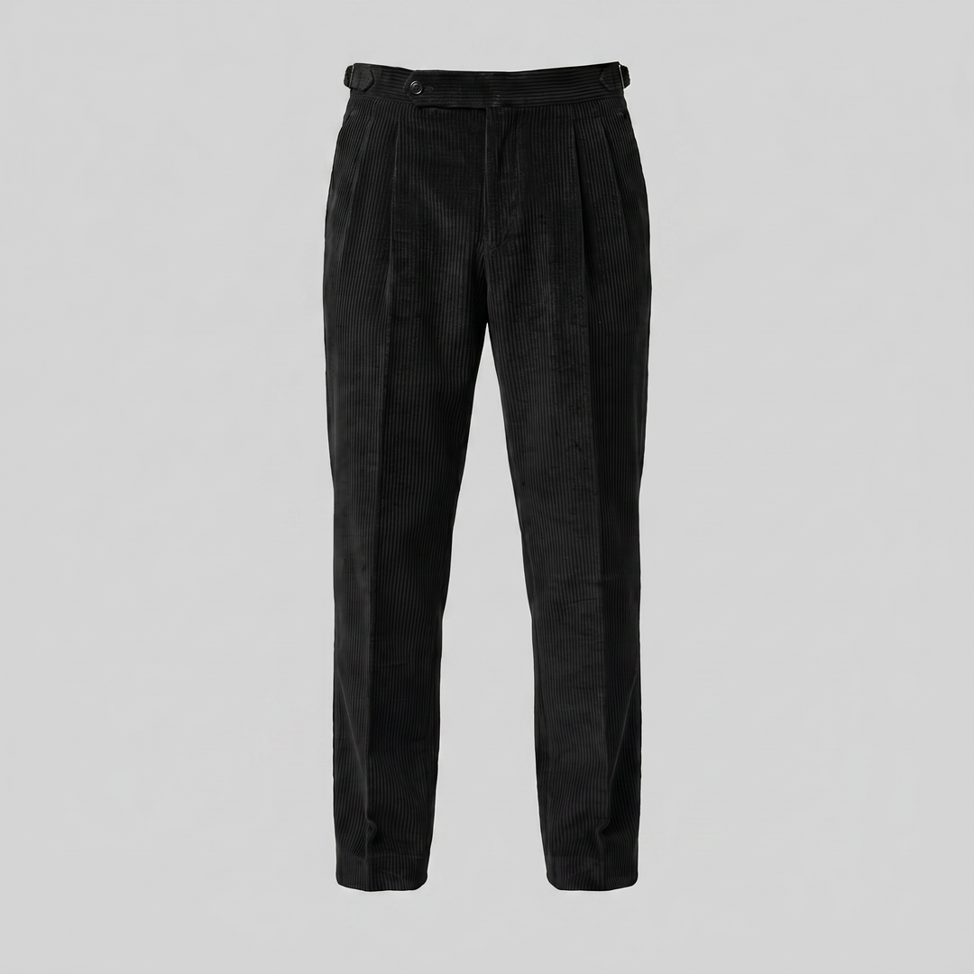 Corduroy Pleated Trousers Heren Klassiek Formeel