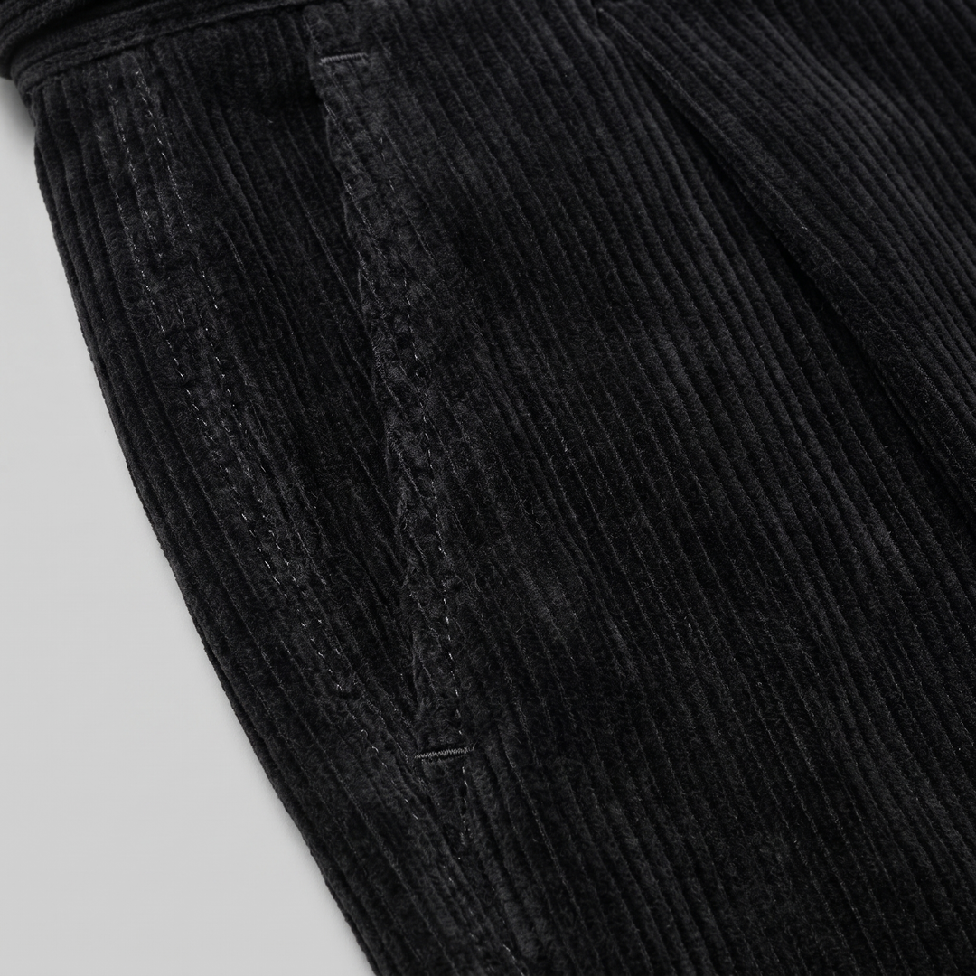 Corduroy Pleated Trousers Heren Tailored Classic Winter