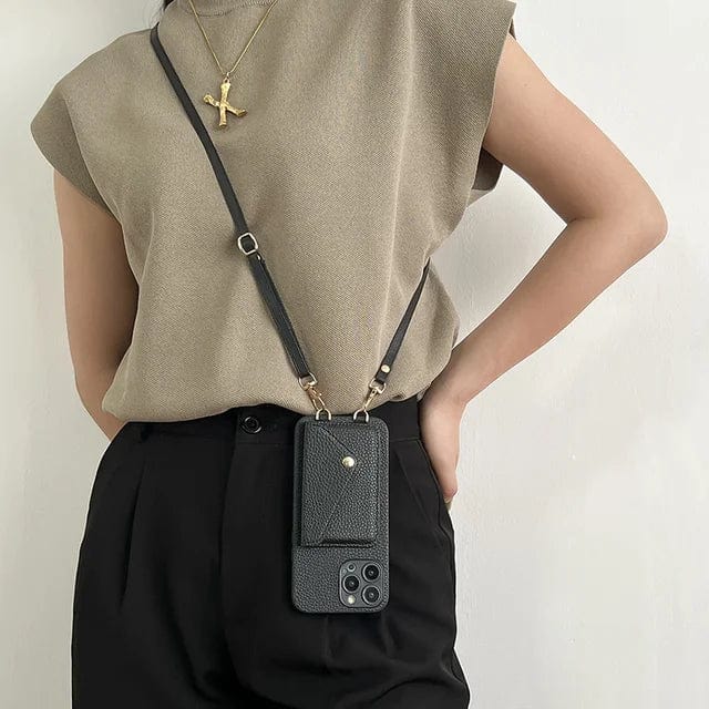 Luxe Dames Crossbody Telefoonhoesje met Kaarthouder