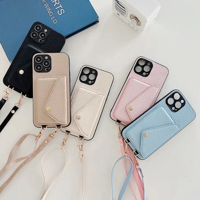 Luxe Dames Crossbody Telefoonhoesje met Kaarthouder