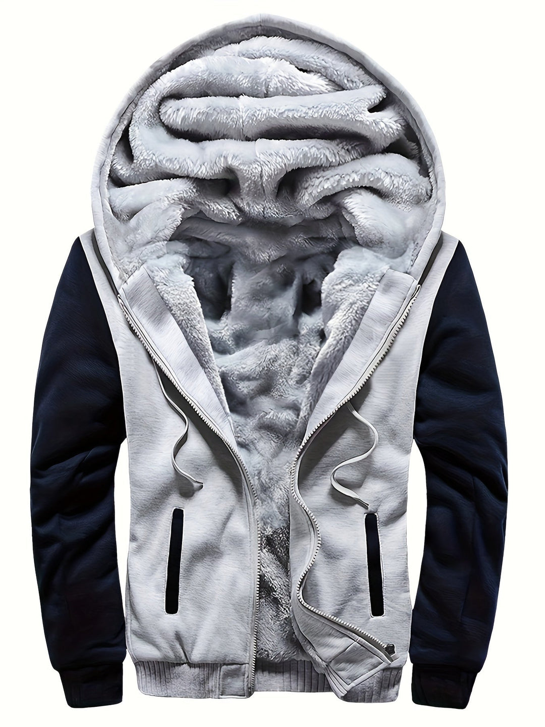 Warme Fleece-jas Met Capuchon Casual - Regular Fit - Alpinor - AP 24 - Essential in Meerdere Kleuren
