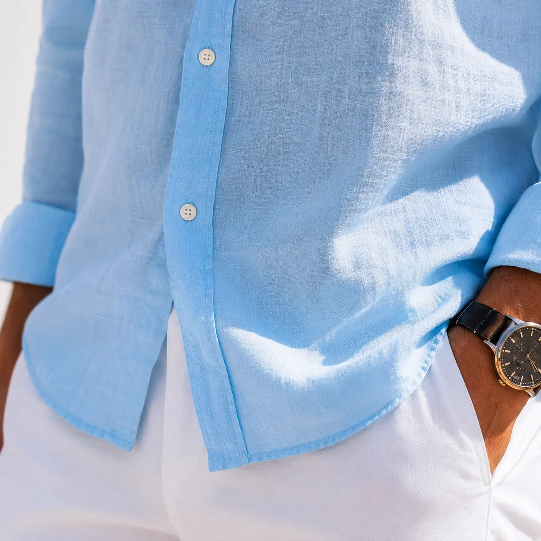 Sirocco Linnen Langemouwen Shirt