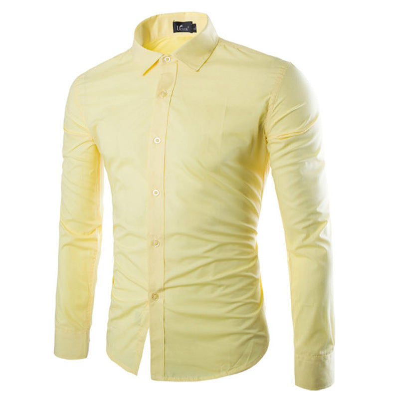 Daan | Effen zwart slim fit heren overhemd
