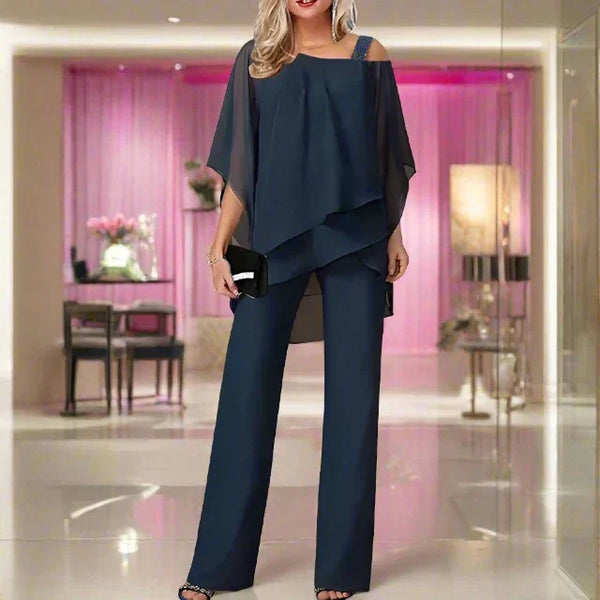 Dames Set Jumpsuit Asymmetrische Top Casual