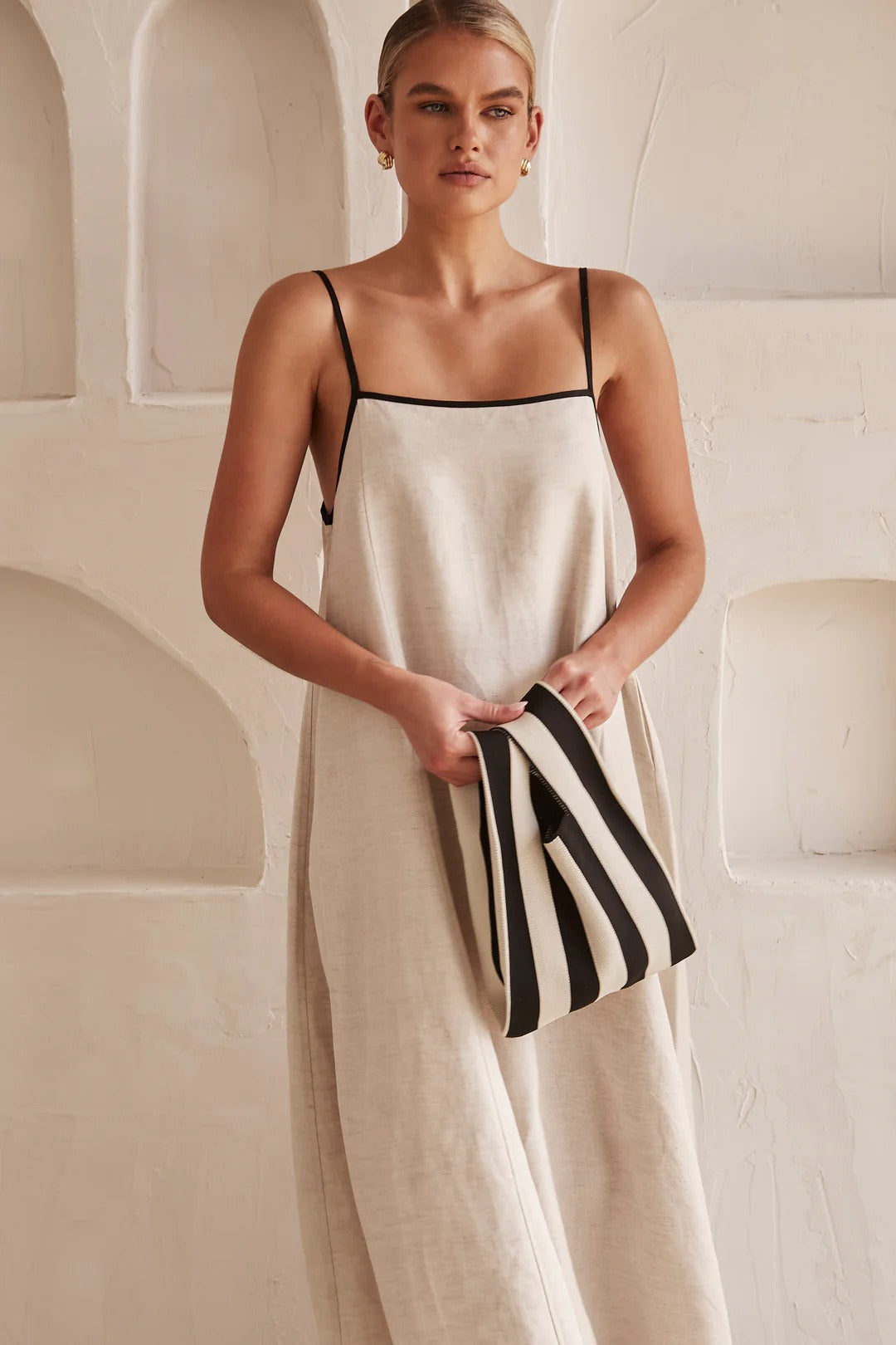 Dames Spaghettibandjes Maxi Jurk Bruiloftsgast Zomer