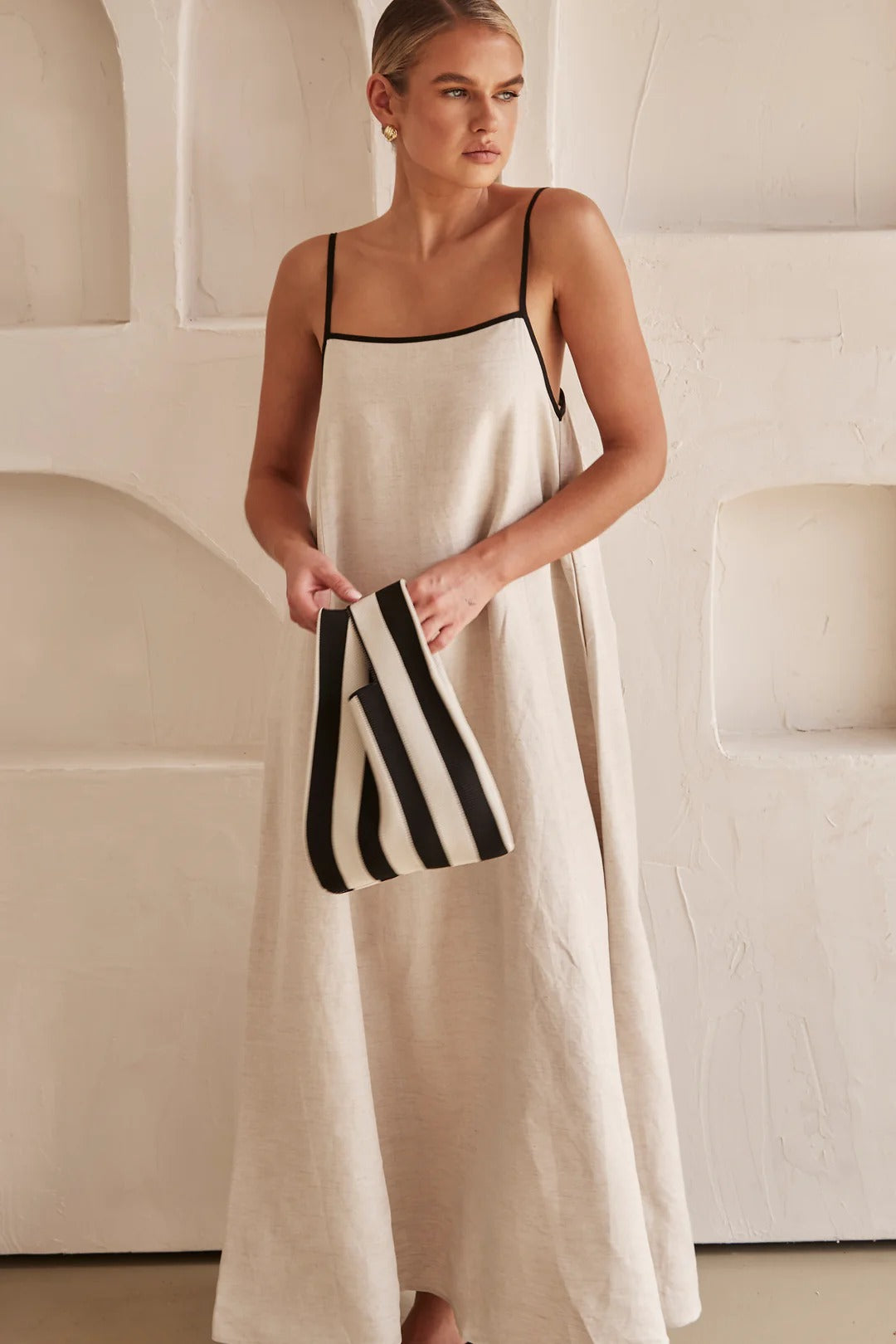 Dames Spaghettibandjes Maxi Jurk Bruiloftsgast Zomer
