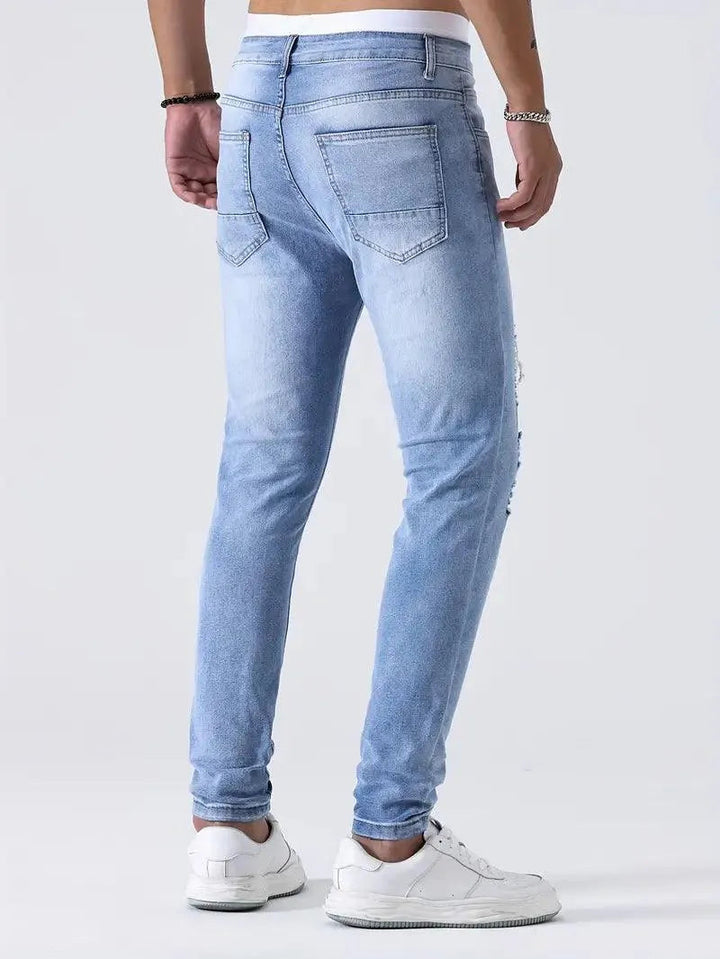 Casual Jeans Heren - Gescheurd - Hoogwaardig Denim - Ideaal voor Dagelijks Gebruik
