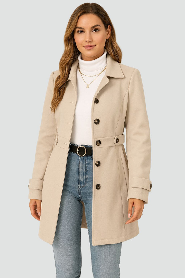 Zomerjas Dames Trenchcoat Ceintuur Getailleerd Tussenseizoen