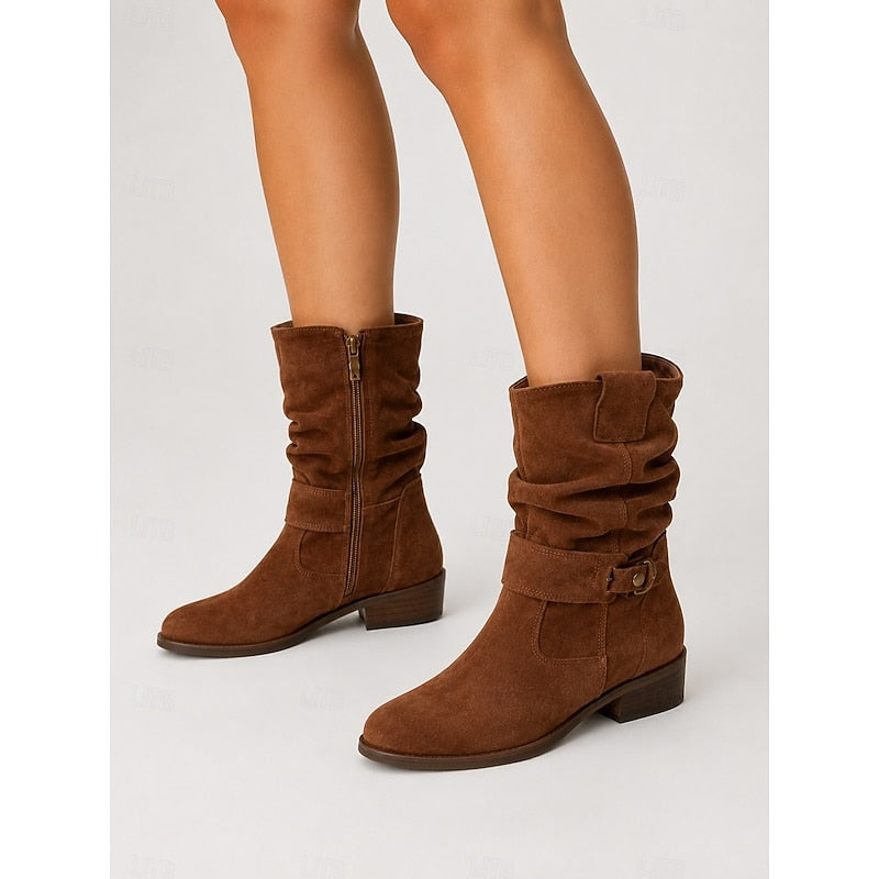 Tessa | Slouchy Buckle Enkellaarsjes