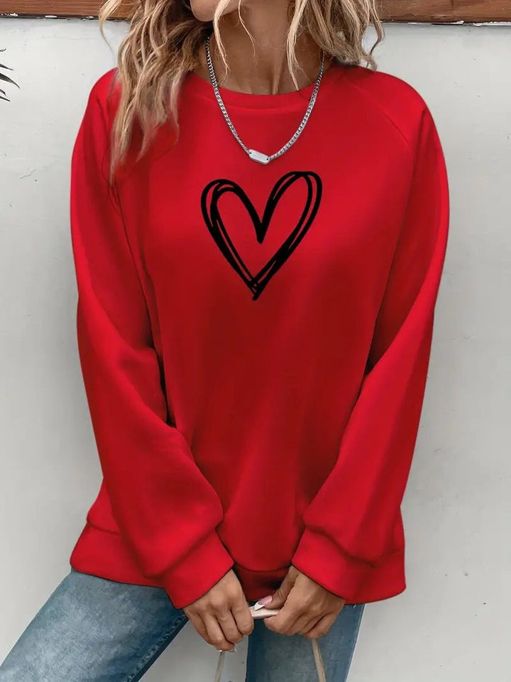 Heartzone - Casual Sweatshirt Met Hartmotief