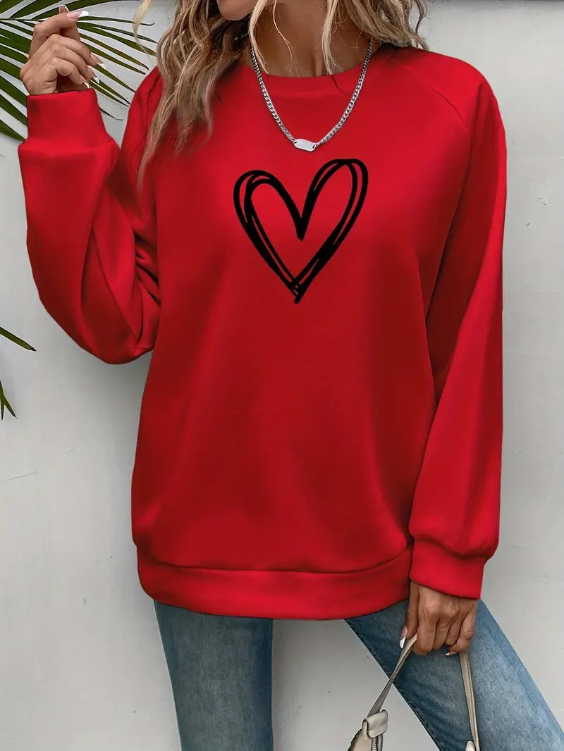 Heartzone - Casual Sweatshirt Met Hartmotief