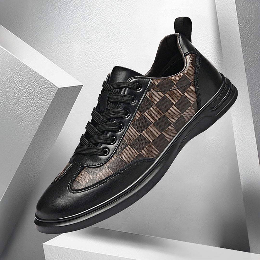 Gianni Geruite Leren Sneakers