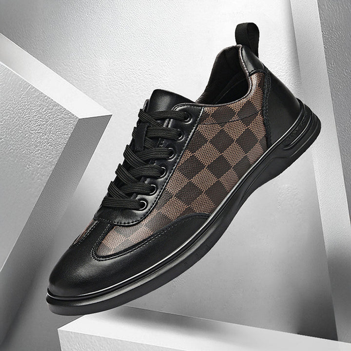 Gianni Geruite Leren Sneakers