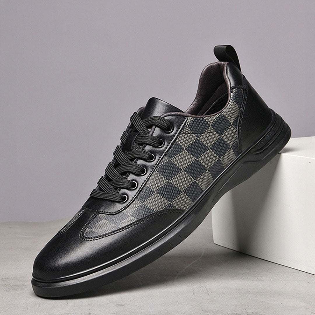 Gianni Geruite Leren Sneakers