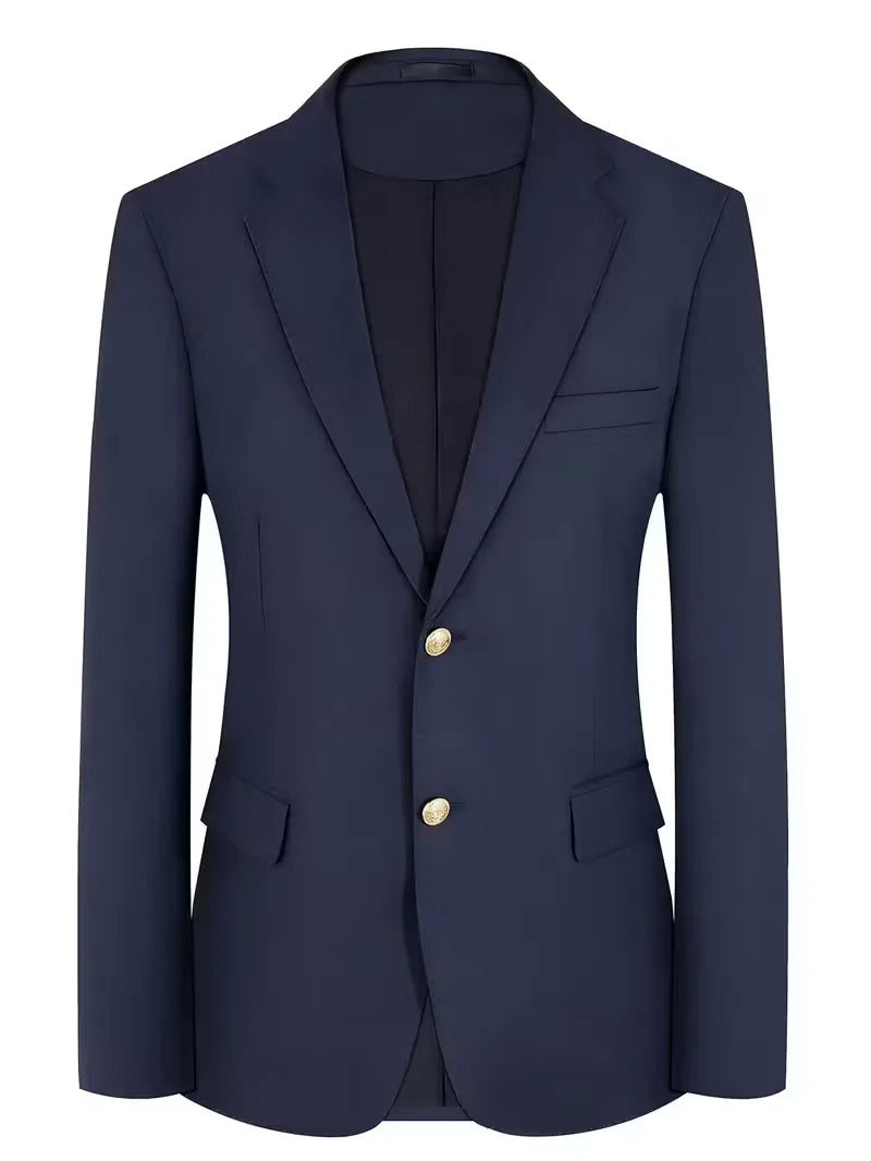 Colbert slim fit met gouden knopen