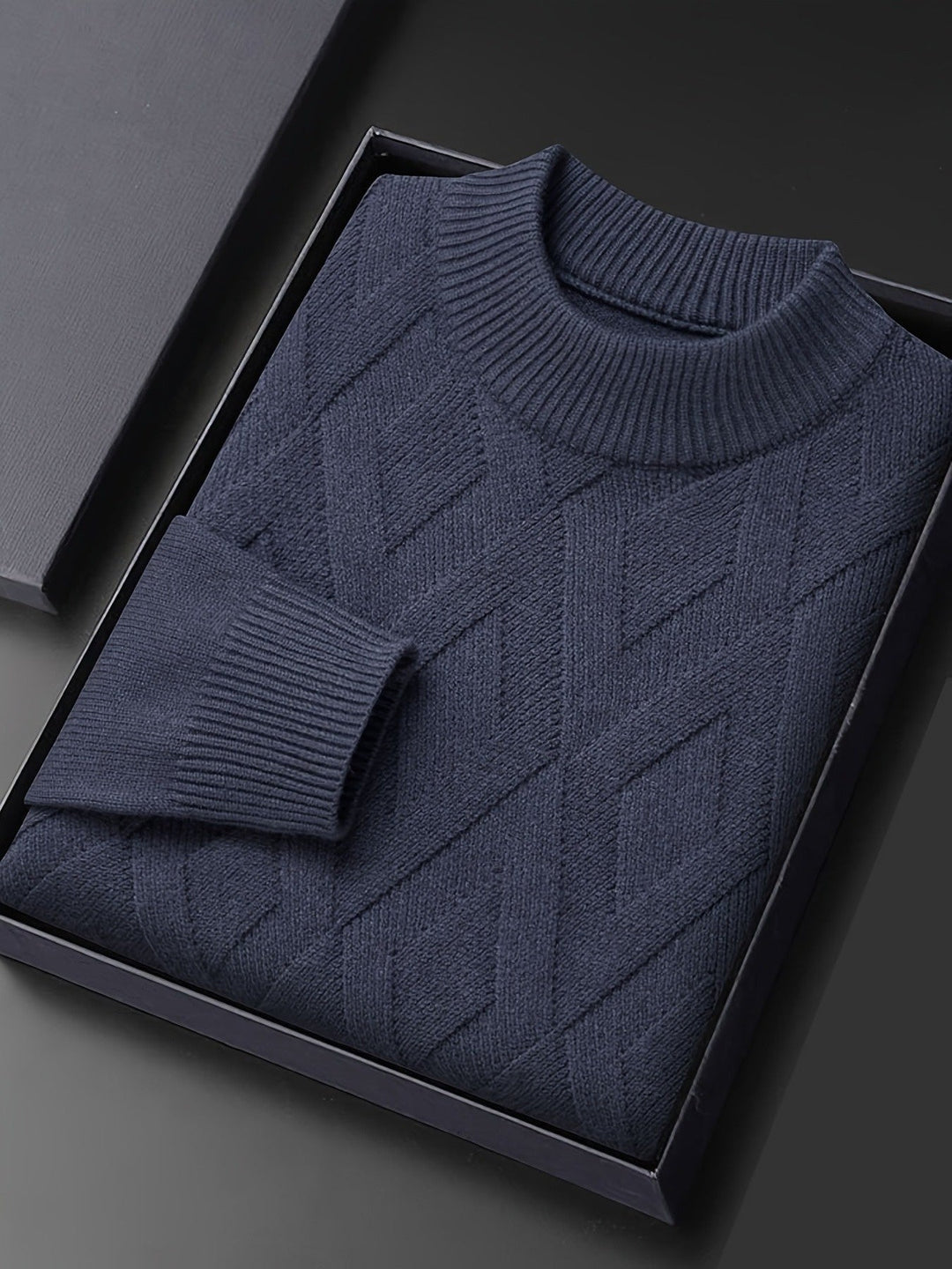 Ellis | Getextureerde Mock-Neck Trui