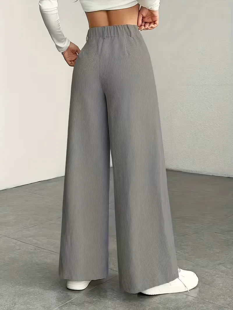 Wide leg broek met hoge taille