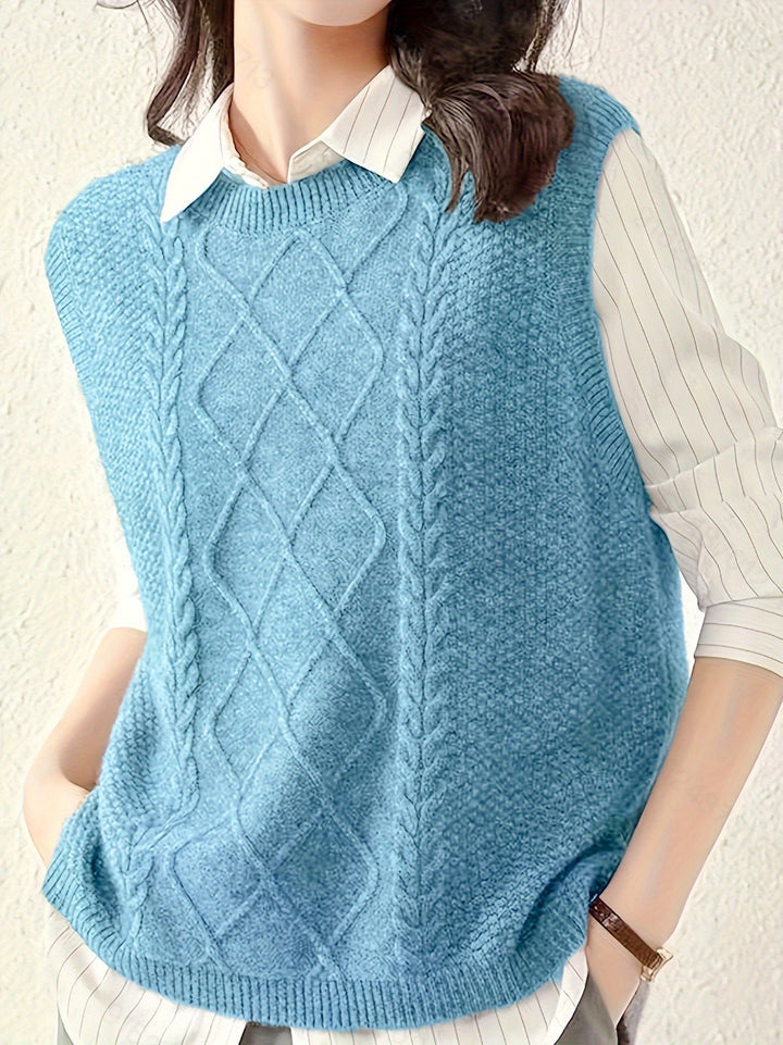 Brooke | Kabelgebreide Sweater Vest