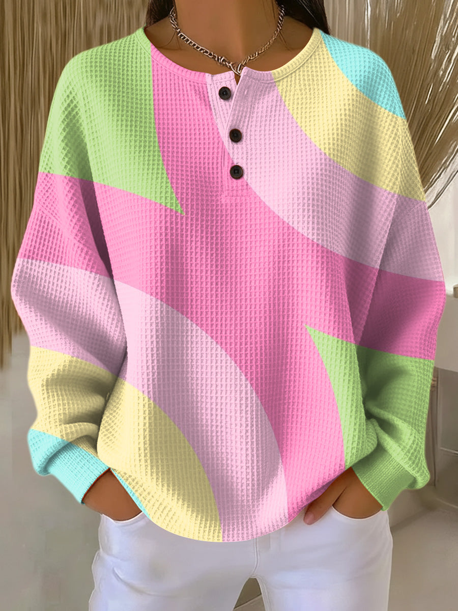 Dames Pullover met Abstract Geometrisch Patroon