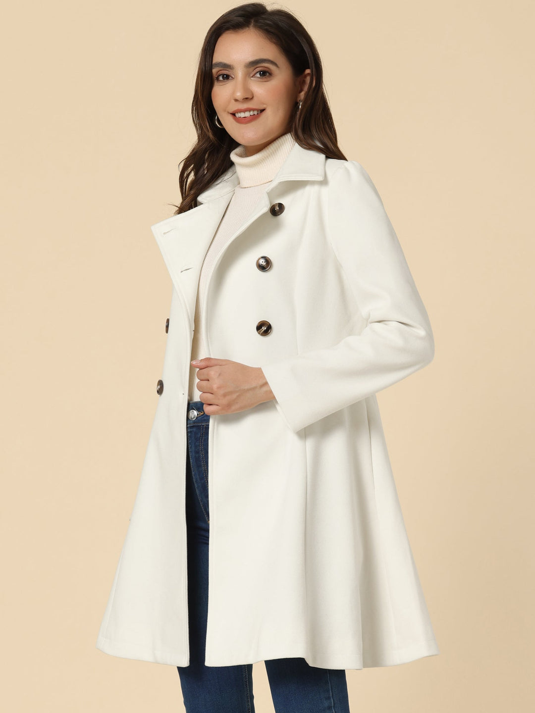 Ela | Fit-and-Flare Dubbelzijdige Op maat gemaakte Trenchcoat
