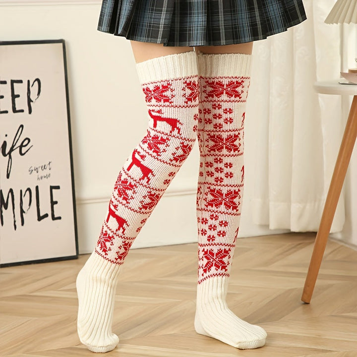 Elin | Elegante kerstkniekousen voor dames