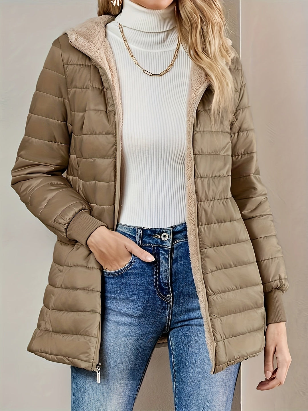 Eline | Fleece gevoerde jas met ritssluiting
