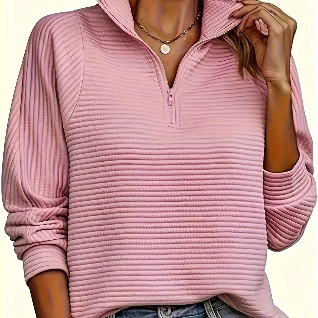 Elise | Casual sweatshirt met lange mouw en textuur