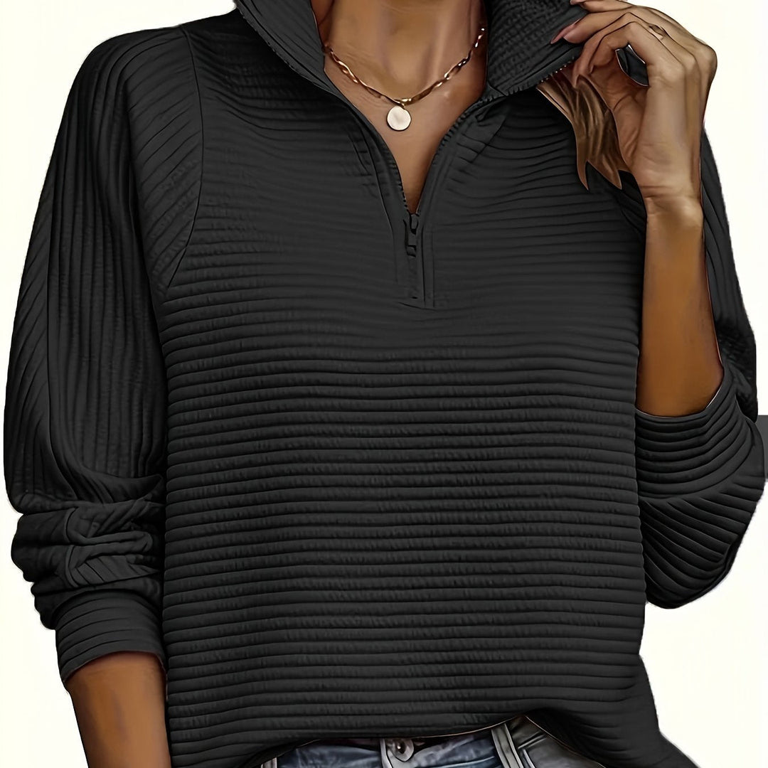 Elise | Casual sweatshirt met lange mouw en textuur