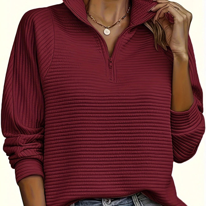 Elise | Casual sweatshirt met lange mouw en textuur