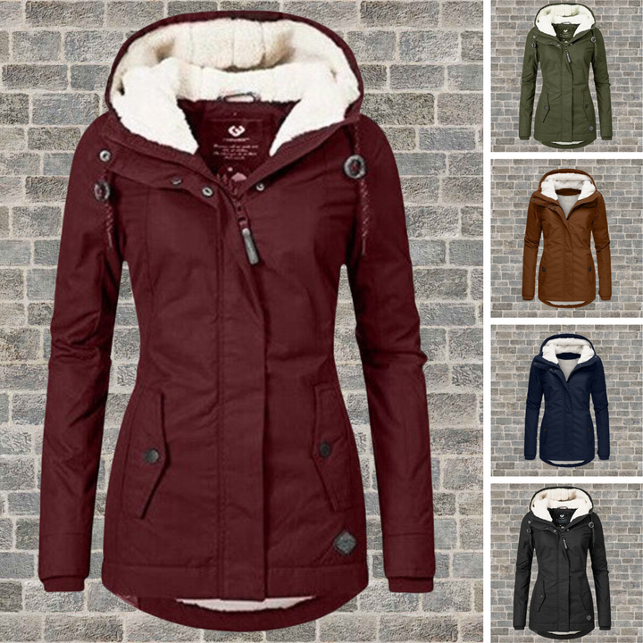 Van Dal Dames Hooded Winter Parka met Plissé