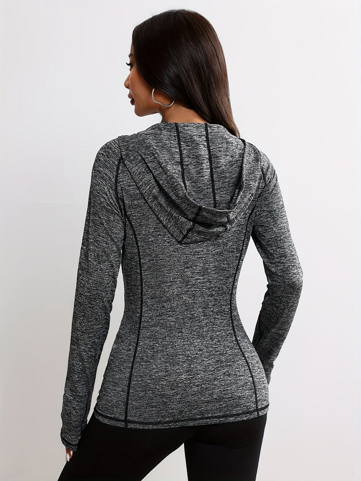 Emma | Sportjack met capuchon en streepdetail