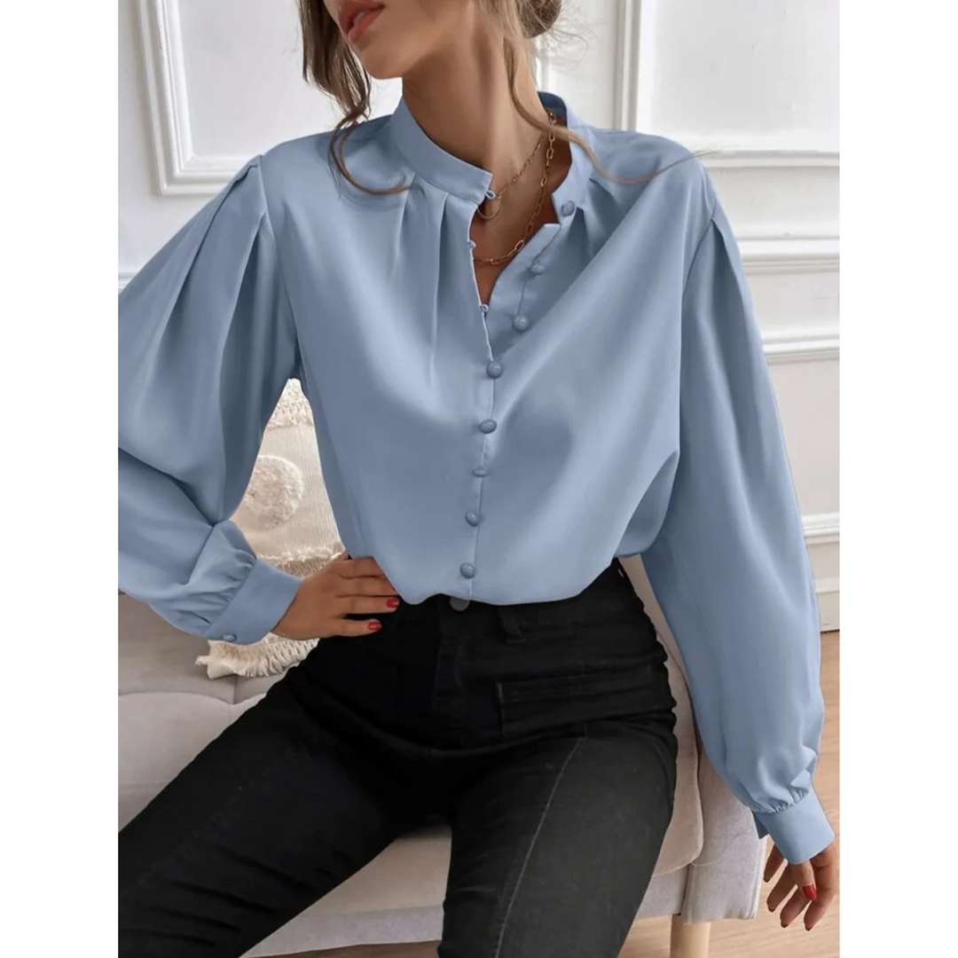 Emma | elegante gebloemde damesblouse met omslagkraag